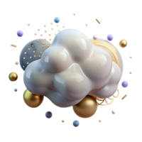 beautiful traditional Cloud with Soft Lighting Transparent Background high resolution png