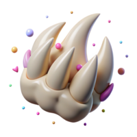 magnificent traditional Detailed Carving of Bear Claw Isolated on Transparent Background professional png