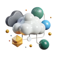 stunning contemporary Cloud Computing Network Diagram Transparent Background professional png