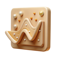 dramatic traditional Beige Parabolic Sar Chart Element Isolated with Distinct Dots exclusive png