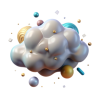 elegant artistic Cloud with Subtle Texture Detail Cutout exclusive png