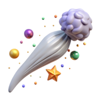 serene rustic Comet with Long Tail Isolated on Transparent Background authentic png