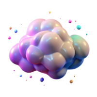 beautiful rustic Cloud with Gradient Color Transition Isolated premium png