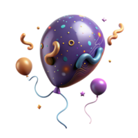impressive classic Balloon Symbol Isolated with Floating String premium png