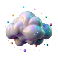 stunning artistic Cloud with Gradient Color Transition Isolated exclusive png