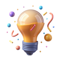 extraordinary artistic Animated Light Bulb Turning on Isolated exclusive png