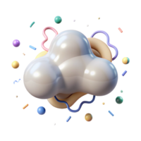 impressive contemporary Cloud Cutout with Gradient Shading original png