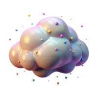 dramatic classic Cloud with Gradient Color Transition Isolated png