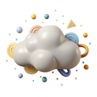 impressive modern Cartoon Style Cloud Isolated with Simple Shape high resolution png