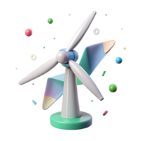 beautiful abstract Climate Change Mitigation Technology Wind Turbine Transparent Background genuine png
