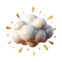 extraordinary abstract Billowing White Cloud with Sunbeams Isolated Element high resolution png