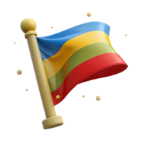 stunning abstract Colorful National Flag Isolated with Soft Shadow original png