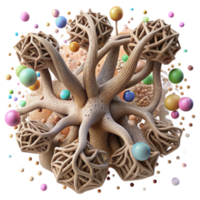 serene abstract Native Tree Roots Intricate Network Isolated authentic png