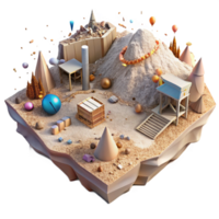 vibrant minimalist Habitat Destruction Mining Encroachment Isolated Element Aerial Photography png