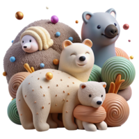 dramatic modern Hibernating Animals Facing Climate Challenges Isolated Close Up View genuine png