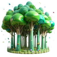 magnificent modern Green Forest Canopy with Sunlight Filtering Through Transparent Background authentic png