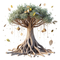 wonderful classic Mangrove Tree with Aerial Roots Isolated Element high quality png