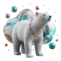 magnificent abstract Polar Bear Silhouette Artistic Rendering Cutout high quality png