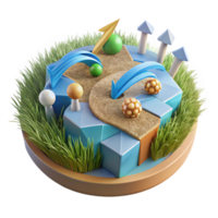 impressive rustic Grassland Ecosystem Diagram with Arrows Cutout Isolated high resolution png