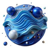 impressive abstract Ocean Currents and Migration Isolated with Blue Gradient genuine png