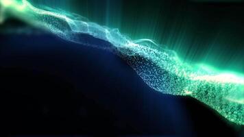 An abstraction of virtual waves in luminous blue, creating a pleasant, calming background. Like music transformed into matter. video