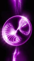 the violet sphere is filled with a moving plasma structure that carries something alive and fantastic video