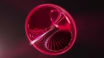 the red sphere is filled with a moving plasma structure, carrying something alive and fantastic within itself video