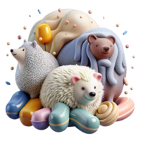 extraordinary abstract Hibernating Animals and Their Unique Adaptations Isolated Close Up View premium png