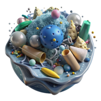 elegant creative Ocean Plastic Pollution Close Up Transparent Background detailed png