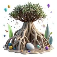 extraordinary rustic Mangrove Roots and Biodiversity Hotspot Transparent Background authentic png