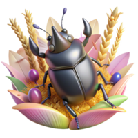 impressive rustic Invasive Beetle Destroying Crop Close Up Isolated Cutout high resolution png