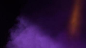 Smoke column with colours focus in the stage in a show video
