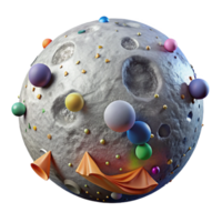 elegant creative Lunar Surface Panorama Cutout with Wide View high quality png