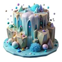 extraordinary contemporary Melting Glacier with Waterfall Transparent Background authentic png