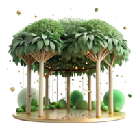 impressive contemporary Mangrove Canopy with Dense Foliage Green Hues Isolated high quality png