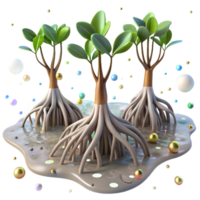 magnificent abstract Mangrove Roots in Shallow Water Isolated Element high resolution png