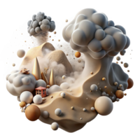 impressive rustic Polluted Air Mining Dust Transparent Background Hazy Effect professional png