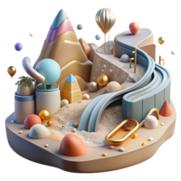 impressive abstract Habitat Fragmentation Mining Road Isolated Element Linear Perspective png