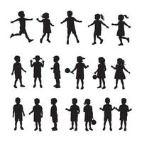 hildrens shadow figures shown on a white background vector