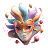 magnificent artistic Opera Mask Dramatic Design with Transparent Background premium png