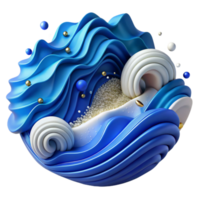 extraordinary creative Ocean Waves Top View Transparent Element high quality png