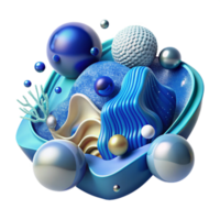 extraordinary rustic Ocean Acidification Visualized Blue Hue Transparent Background authentic png