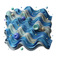 dramatic creative Ocean Waves Pattern Aerial View Isolated Element high resolution png