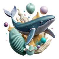 serene modern Humpback Whale Migration Song Note Isolated Underwater Soundwave png