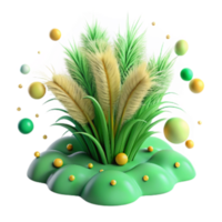 impressive modern Native Grass Clump Green Isolated Element high resolution png