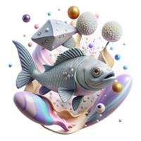 serene modern Machine Learning Identifying Fish Species Underwater Photography Isolated detailed png