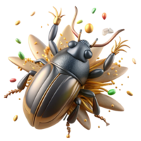 wonderful artistic Invasive Beetle Destroying Crop Close Up Isolated Cutout genuine png