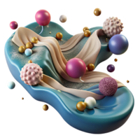 impressive classic Microscopic View of River Water Isolated Element Scientific Analysis authentic png