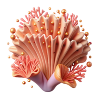 extraordinary rustic Healthy Coral Polyps Isolated Microscopic View original png