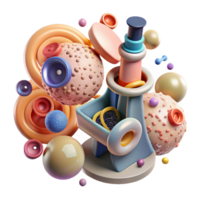 wonderful rustic Microscope Image of Cells Cutout on Transparent Background high resolution png